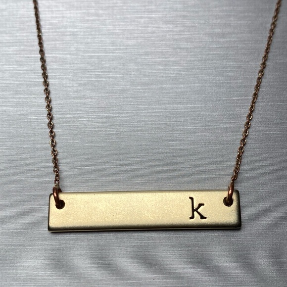 Zales Jewelry - Zales “k” Engraved gold necklace